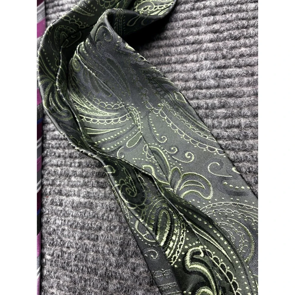 Geoffrey Beene 100% Silk Tie Mens One Size Multicolor Geometric Necktie Set Of 4